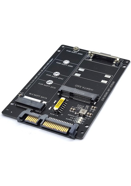Ngff + Msata - Sata3.0 Adaptör Kartı + Sata Kablosu M2 Anahtar Bm Ssd'den 6g Arayüz Dönüşüm Kartına (Yurt Dışından)