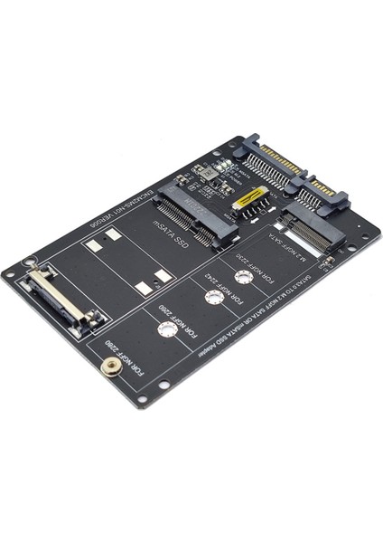 Ngff + Msata - Sata3.0 Adaptör Kartı + Sata Kablosu M2 Anahtar Bm Ssd'den 6g Arayüz Dönüşüm Kartına (Yurt Dışından)