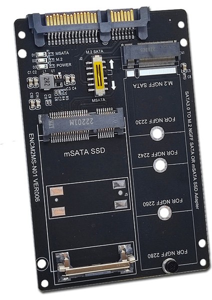 Ngff + Msata - Sata3.0 Adaptör Kartı + Sata Kablosu M2 Anahtar Bm Ssd'den 6g Arayüz Dönüşüm Kartına (Yurt Dışından)