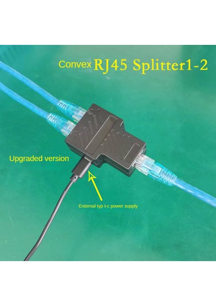 Ethernet Ayırıcı 100 Mbps RJ45 Ağ Uzatma Konektörü 1 Ila 2 Ethernet Adaptörü Internet Ağ Kablosu Genişletici (Yurt Dışından)