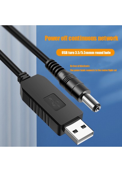 USB Boost Kablosu Usb'den Dc 12V Güçlendirici Kablo Dc5.5mm Küçük Ev Aletleri Için Yuvarlak Delikli Güç Boost Kablosu Yönlendirici Güç Kablosu (Yurt Dışından)