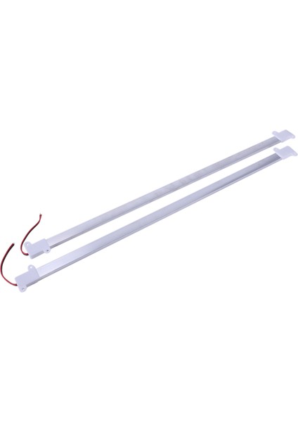 4x 50CM 12V 36 LED 5630 Smd Sert Şerit Işık Alüminyum Kabuk Uç Kapaklı Beyaz (Yurt Dışından)