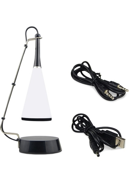 LED Masa Lambası Kablosuz Bluetooth Hoparlör USB Şarj Edilebilir Müzik Yatak Odası Dekorasyon Gece Lambası (Yurt Dışından)