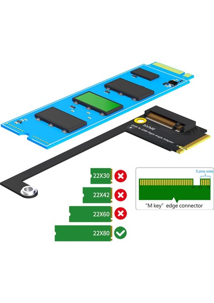 Ally El Dönüşümü 2230 Ila 2280 SSD Sabit Disk Genişletme Kartı Nvme M-Key M.2 Pcıe 4.0 Adaptörü (Yurt Dışından)