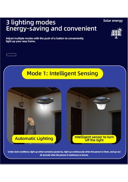 Güneş LED Tungsten Lamba Ev Akıllı Sensör Duvar Lambası Açık Su Geçirmez Avlu Garaj Aydınlatma Fener(B) (Yurt Dışından) indirimleri