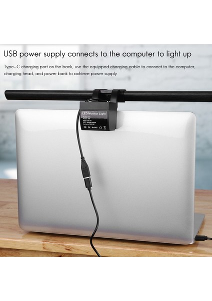 Monitör Işık Çubuğu-Bilgisayar LED Lambası USB Destekli, Otomatik Karartma ve Ton Ayarlama ve Ofis/ev Için Temas Sensörü (Yurt Dışından)