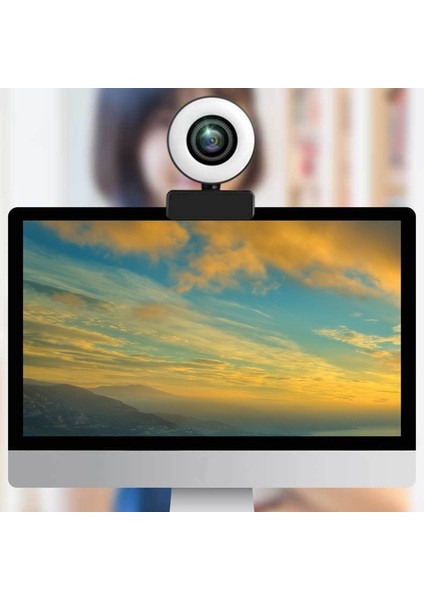 1080P Web Kamerası Dolgu Işığına Sahip Dahili Mikrofon Web Kamerası Canlı Video/görüntülü Arama/çevrimiçi Toplantı Için Uygundur (Yurt Dışından) fiyatları