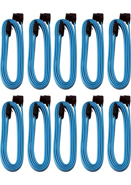 10 Adet Sataııı 6 Gbps Optik Sürücü Sabit Disk Seri Bağlantı Noktası Kablosu Sağ Açı Veri Kablosu Dirsek Toka Kablosu ile 1 M (Yurt Dışından)