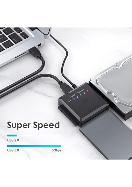 Sata - USB Adaptörü USB 3.0 - Ide/sata 3 Kablo Dönüştürücü Için 2,5 3,5 HDD SSD Sabit Disk Sürücüsü Adaptörü-Ab Tak (Yurt Dışından)