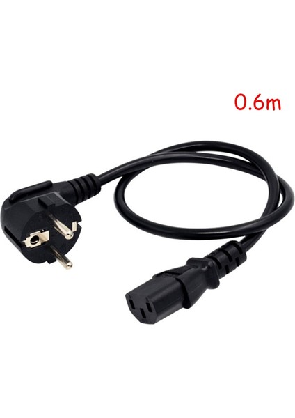 Ab Güç Kablosu Euro Tipi F Schuko Fiş Iec C13 Pc Bilgisayar Monitörü Yazıcı Tv Için Güç Kaynağı Kablosu (0.6 M, Ab Tak) (Yurt Dışından)