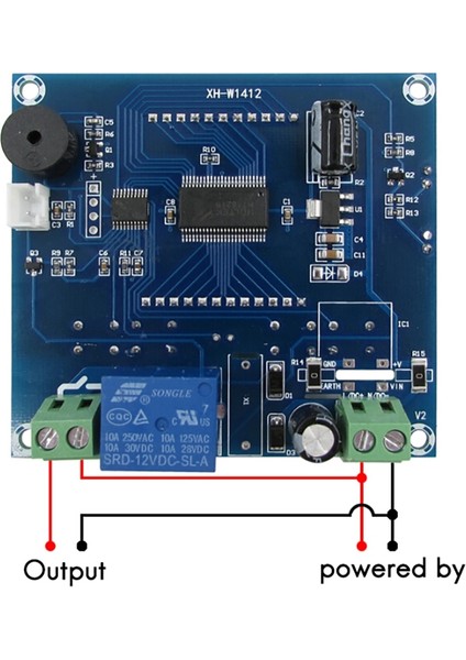 XH-W1412 Mikrobilgisayar Dijital Termostat 10A 24V LED Dijital Ekran Sıcaklık Yüksek Hassasiyetli 0.1 Termostat Sensörü (Yurt Dışından)