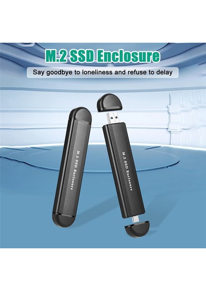 M.2 Nvme/sata Çift Protokollü SSD Muhafaza Adaptörü Alüminyum 10 Gbps USB C 3.1 Gen 2 - Nvme SSD Harici Muhafaza-Siyah (Yurt Dışından)