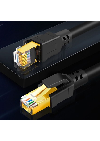 5 Metre Kategori 8 10G Ethernet Kablosu Cat8 Ağ Kablosu Ev Geniş Bant Oyun Kategori 8 10G Saf Bakır Yönlendirici Kablo (Yurt Dışından) fiyatları
