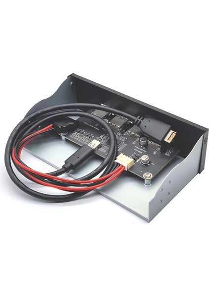 Usb3.2 10 Gbps 4 Bağlantı Noktalı Optik Sürücü Paneli 4x Usb3.2 Gen2 3,5 Inç 5,25 Inç Hub 19PIN - C-Port Ileri Geri Fiş (Yurt Dışından)