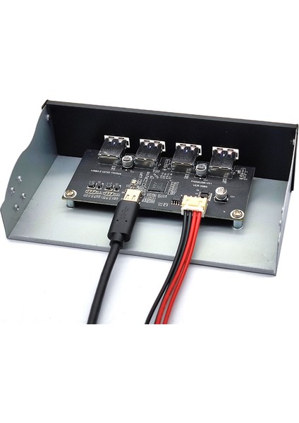 Usb3.2 10 Gbps 4 Bağlantı Noktalı Optik Sürücü Paneli 4x Usb3.2 Gen2 3,5 Inç 5,25 Inç Hub 19PIN - C-Port Ileri Geri Fiş (Yurt Dışından) modelleri