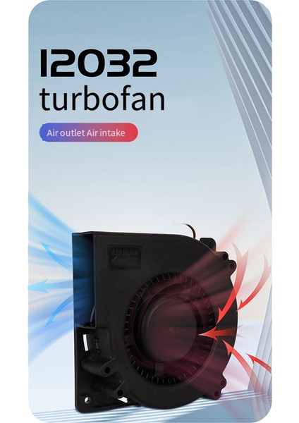 12032 Klp1 Yükseltme Soğutma Fanı 12 W 24 V 4100 Rpm Turbo Üfleyici Fanlar 3D Yazıcı Parçaları (Yurt Dışından)