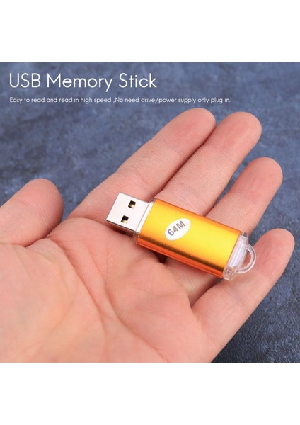Pc Tv Için USB Bellek Çubuğu Flash Kalem Sürücüsü U Disk Renk:altın KAPASITE:64MB (Yurt Dışından) fırsatları