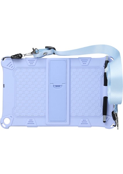 IPLAY20/IPLAY20 Pro Için Silikon Kılıf 10.1 Inç Tablet Kılıfı Askı ve Kalemli Tablet Standı (Mor) (Yurt Dışından)