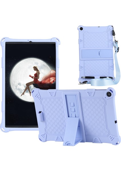 IPLAY20/IPLAY20 Pro Için Silikon Kılıf 10.1 Inç Tablet Kılıfı Askı ve Kalemli Tablet Standı (Mor) (Yurt Dışından) indirimleri