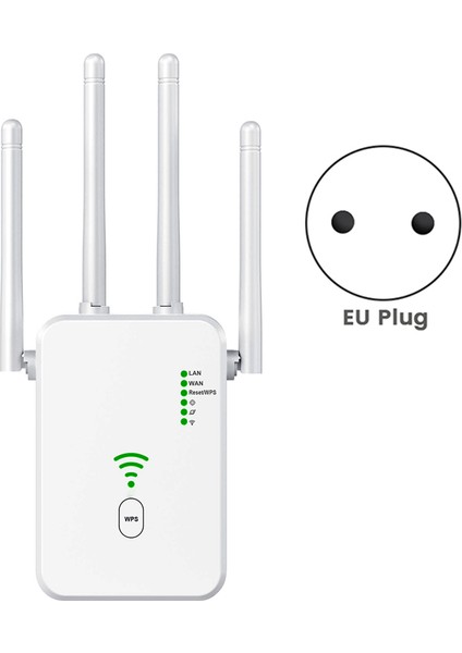 300 M Wifi Tekrarlayıcı 2.4g Kablosuz Yönlendirici Sinyal Güçlendirici Genişletici 4 Anten Yönlendirici Sinyal Amplifikatörü Ev Için (Ab Tak) (Yurt Dışından) modelleri