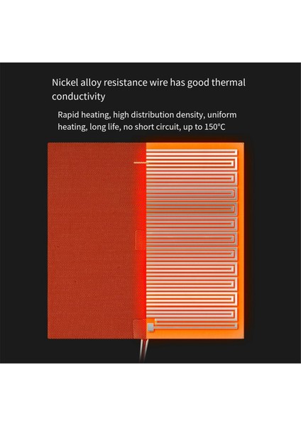 250X250MM 3D Yazıcı Silikon Isıtıcı Ped Fiberglas Kumaş 3D Yazıcı Isıtmalı Yatak 220V 450W 100CM Kablo Uzunluğu (Yurt Dışından) indirimleri