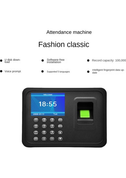 Parmak Izi Katılım Makinesi Biyometrik Katılım Sistemi 1000 Parmak Izi Kapasitesi Desteği USB Sürücüsü Ab Tak Indir (Yurt Dışından) modelleri