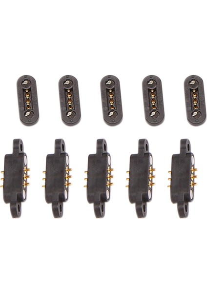 5 Çift Yaylı Manyetik Pogo Pin Konnektörü 3 Pozisyon Mıknatıslar Pitch 2.3mm Deliklerden Erkek Dişi Prob (Yurt Dışından)