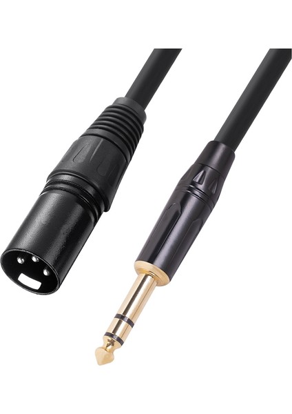 6.35 mm 1/4 Inç Erkek Xlr Erkek Ses Stereo Mikrofon Kablosu - Erkek Xlr Erkek Dengeli Hoparlör Mikrofon Kablosu, 3 Metre (Yurt Dışından)