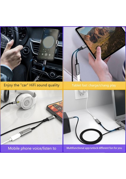 Tip C 3.5mm Ses Adaptör Kablosu Aux Araç Hifi Ses Adaptörü Dijital Dekoder Kulaklık Jak Adaptörü (Yurt Dışından)
