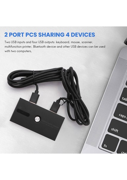 Usb3.0 Anahtarı 100M/S USB Anahtar Seçici Fare, Klavye, Yazıcı Paylaşımı Için 4 Bağlantı Noktası 2'si 4 Çıkışlı, Veri Kablosu ile (Yurt Dışından)