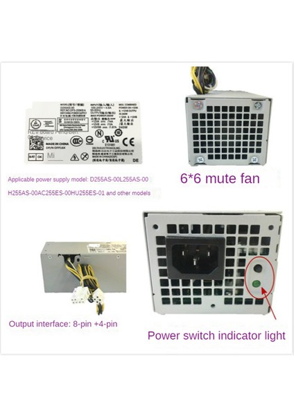 3020 Precision T1700 Sff Sistemleri Için 255W Kasa Güç Kaynağı 6cm Fan 8pın+4pın Konnektör Güç Kaynağı (Yurt Dışından) indirimleri