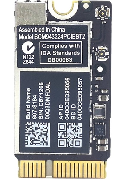 BCM943224PCIEBT2 Wifi Kartı Kablosuz 600 M 2.4 ve 5g Wifi Bluetooth Os Aır Için A1370 A1369 A1465 A1466 MC505 965 (Yurt Dışından)