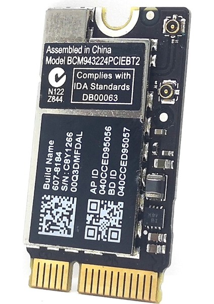 BCM943224PCIEBT2 Wifi Kartı Kablosuz 600 M 2.4 ve 5g Wifi Bluetooth Os Aır Için A1370 A1369 A1465 A1466 MC505 965 (Yurt Dışından)