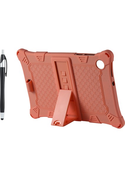 M10 TB-X606F/M10 X306F Için Tablet Kılıfı 10,3 Inç Tablet Düşme Önleyici Kılıf, Tablet Standı ve Kalemli (Pembe) (Yurt Dışından)