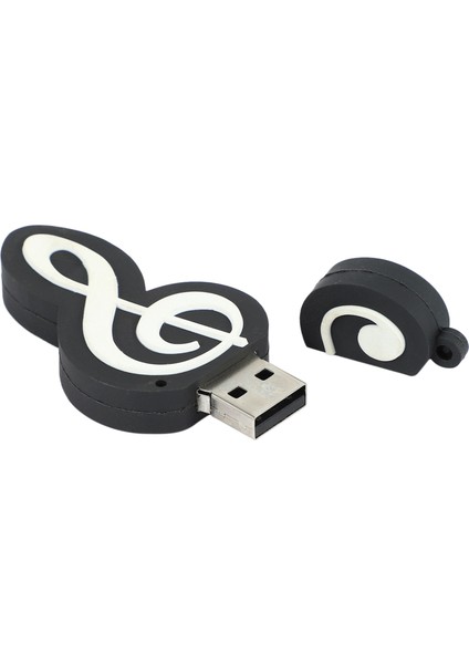 USB 2.0 Flash Sürücü Pendrive USB Stick Flash Sürücü Thumbdrive Mini Note Siyah+Beyaz (128GB) (Yurt Dışından)