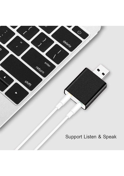 /windows/pc/dizüstü Bilgisayarlar/ Için 3,5 mm Kulaklık ve Mikrofon Jakı ile 2 Paket Usb'den Ses Harici Stereo Ses Adaptörüne (Yurt Dışından)