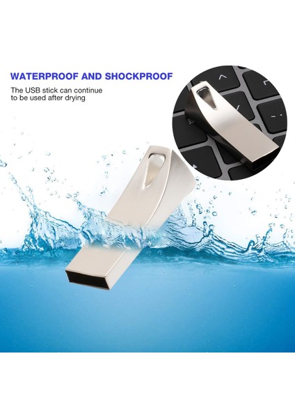 64 GB USB Flash Sürücü USB 2.0 Mini Taşınabilir Yüksek Hızlı Metal Su Geçirmez Flash Sürücü Büyük Kapasiteli Pc Dizüstü U Disk (Yurt Dışından)