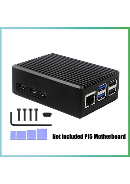 Pi 5 Isı Dağıtımı Koruyucu Kılıf Için 5 Kasa Alüminyum Pasif Soğutma Kutusu Muhafazası Için (Yurt Dışından)