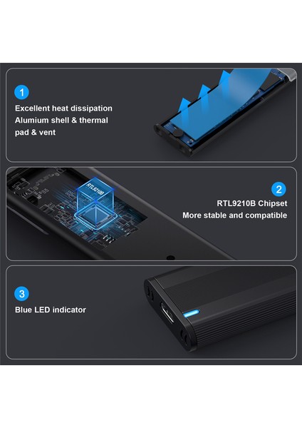 M2 SSD Kasa Nvme Sata Çift Protokol M.2 USB Tip C 3.1 SSD Adaptörü Nvme Pcıe Ngff Sata SSD Disk Kutusu M.2 SSD Kılıfı (Yurt Dışından)