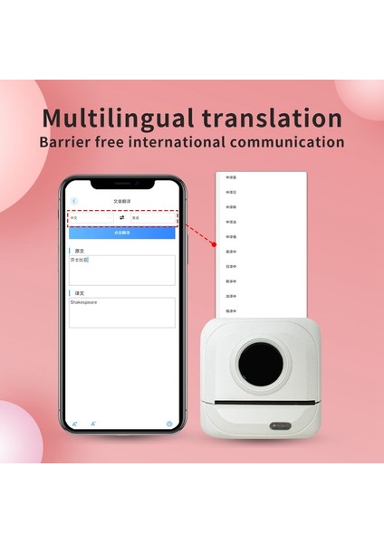 K1 Bluetooth Termal Yazıcı Etiket Yazıcısı 203 Dpı Taşınabilir Fotoğraf Yazıcısı 1400 Mah 58MM Windows Ios Android Için (Beyaz) (Yurt Dışından)