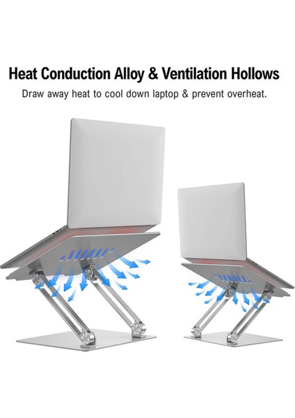Dizüstü Bilgisayar Standı, Isı Havalandırmalı Taşınabilir Katlanabilir Ayarlanabilir Dizüstü Bilgisayar Standı, Ergonomik Bilgisayar Standı Yükseltici, 10 Inç Yuka (Yurt Dışından) fırsatları