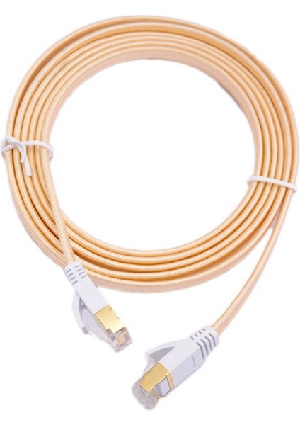 Ağ Kablosu, Kategori 7 Altın Kaplama Ağ Kablosu Rj-45 Ağ Kablosu Bilgisayar Için Çift Korumalı Ağ Kablosu, 2m (Yurt Dışından)