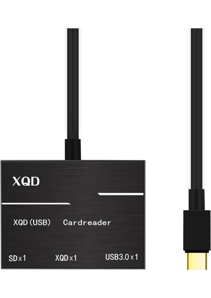 Type-C - Xqd Kart Okuyucu Sd Yüksek Hızlı Kart Okuyucu Usb3.0 Hub Yüksek Hızlı Usb3.0/2.0 ile Uyumlu (Yurt Dışından)