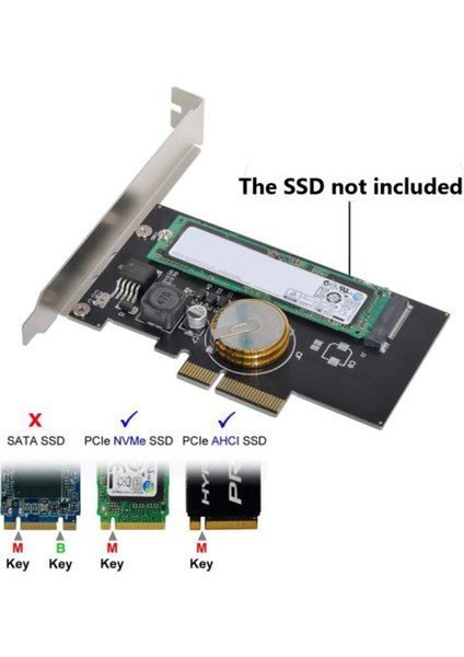 Pcı-E 3.0 X4 - M.2 Ngff M Anahtar SSD Nvme Kart Adaptörü Pcı Express Elektrik Kesintisi Koruması ile 4.0f Süper Kapasitör (Yurt Dışından) fırsatları