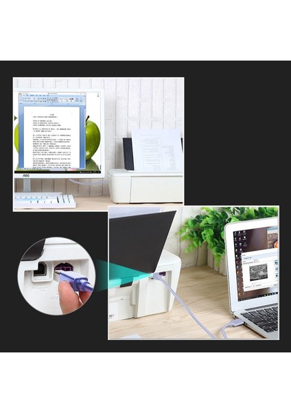 Yazıcı Kablosu 6,6 Ft Usb2.0 Tip A Erkek - B Erkek Kablo Yazıcılar Için Yüksek Hızlı Kablo (Yurt Dışından) fırsatları
