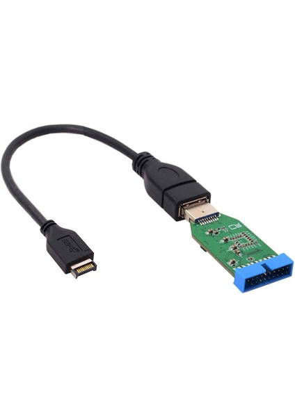 Anakart Üzerinde USB 3.1 Kablosu 20 Pimli Fiş Soketi Hub Adaptörü Anakart Soketi 20 Pimli Hub'a (Usb 3.1 - 3.0) (Yurt Dışından)