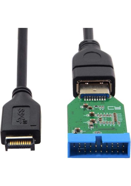 Anakart Üzerinde USB 3.1 Kablosu 20 Pimli Fiş Soketi Hub Adaptörü Anakart Soketi 20 Pimli Hub'a (Usb 3.1 - 3.0) (Yurt Dışından)