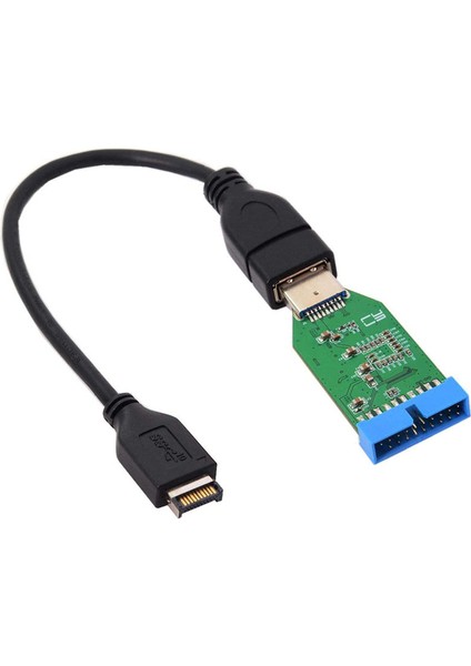Anakart Üzerinde USB 3.1 Kablosu 20 Pimli Fiş Soketi Hub Adaptörü Anakart Soketi 20 Pimli Hub'a (Usb 3.1 - 3.0) (Yurt Dışından)
