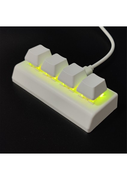 4 Tuşlu Programlanabilir Tuş Takımı Kırmızı Anahtar Ctrl Cv Enter Mini Mekanik Klavye Desteği Nkro Oyun Ofisi Için Beyaz A (Yurt Dışından)