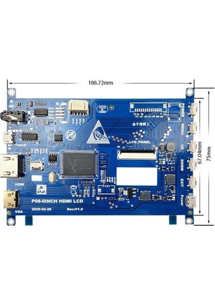 5 Inç LCD Ekran Sürücü Kartı Desteği 800X480 LCD Dokunmatik Monitör Sürücü Kartı (Yurt Dışından)